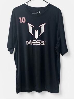 Messi Men's Black Jersey with Pink Accents - #10